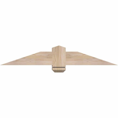 Ekena Millwork Eugene Smooth Timber Gable Bracket, Douglas Fir, 48"W x 8"H x 5 1/2"D x 5 1/2"F, 4/12 Pitch GBW048X08X0606EUG00SDF